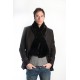 Black rex fur scarf - unisex